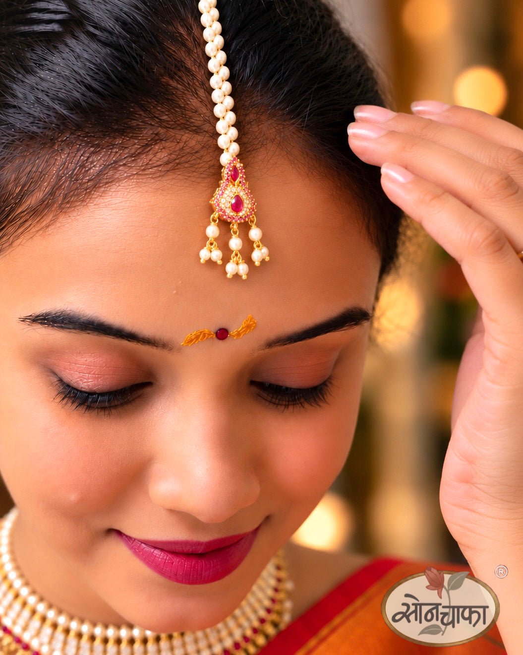ROYAL PINK PEARL BINDI