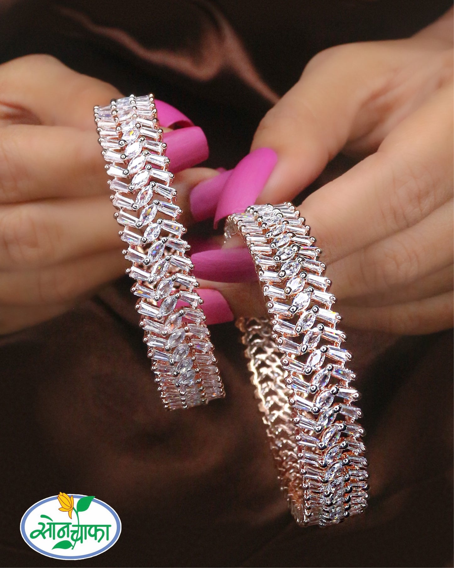 SPARKLING TOUCH DIAMOND BANGLES