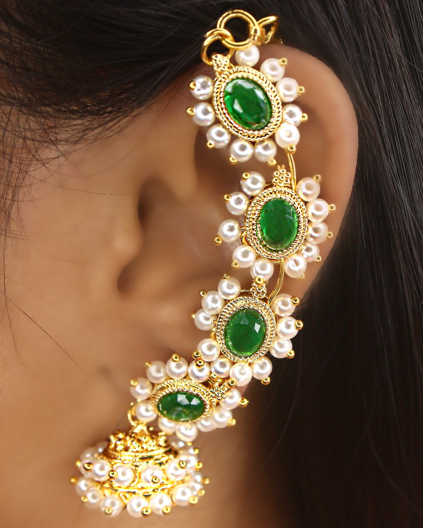 CLASSIC PEARL KANCHAIN WITH JHUMKI