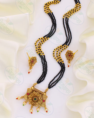 FLORAL DAZZLE RAJWADI MANGALSUTRA