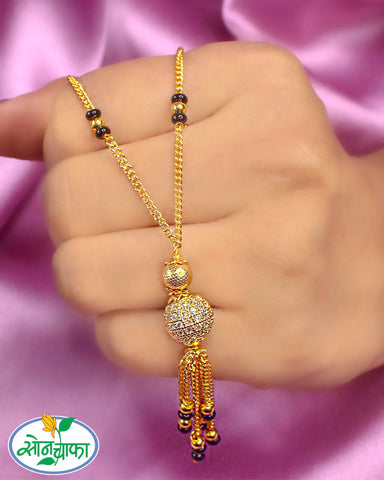 DESIGNER GOLDEN BEADS MANGALSUTRA