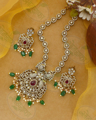 MAJESTIC PEACOCK DESIGNER NECKLACE