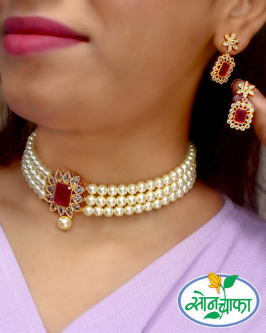 CLASSICAL MOTI NECKLACE