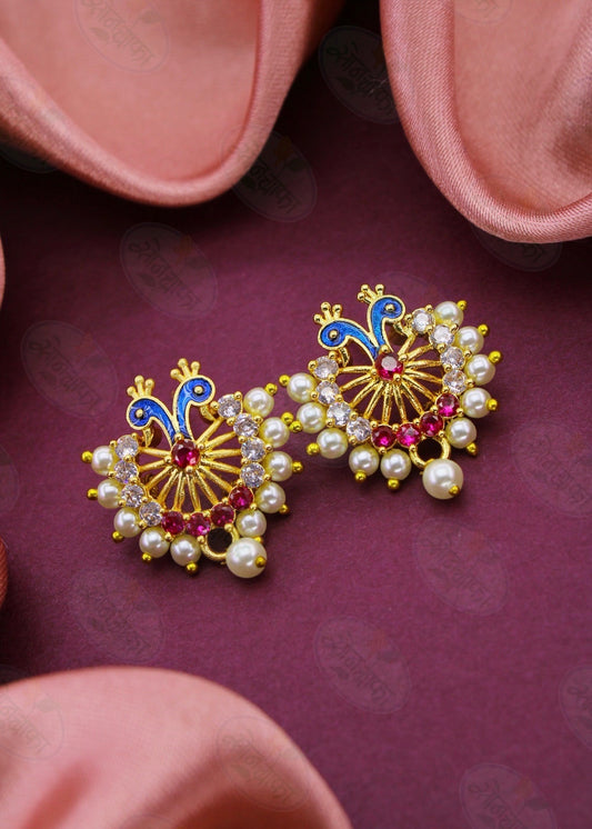 PEACOCK FEATHERS EARRINGS