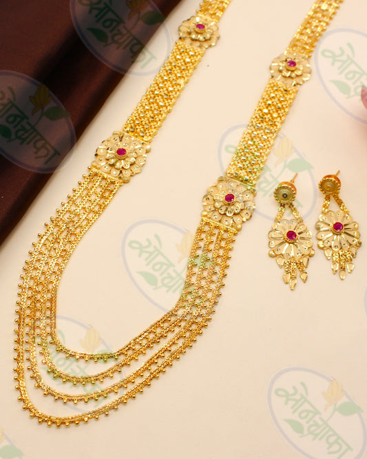 FLORAL GOLD PLATED NECKLACE