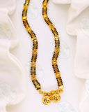 RAVISHING GOLD PLATED WATI PENDANT MANGALSUTRA