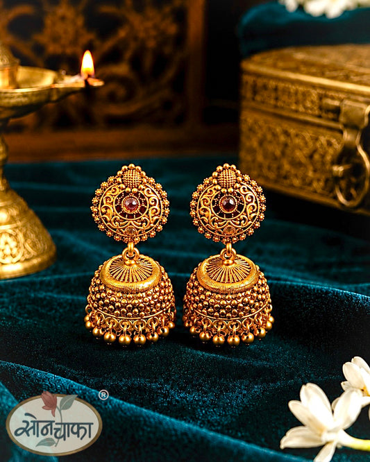 IMPRESSIVE ANTIQUE JHUMKA