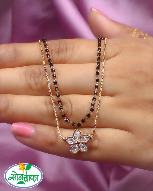 SHIMMERING FLORAL MANGALSUTRA