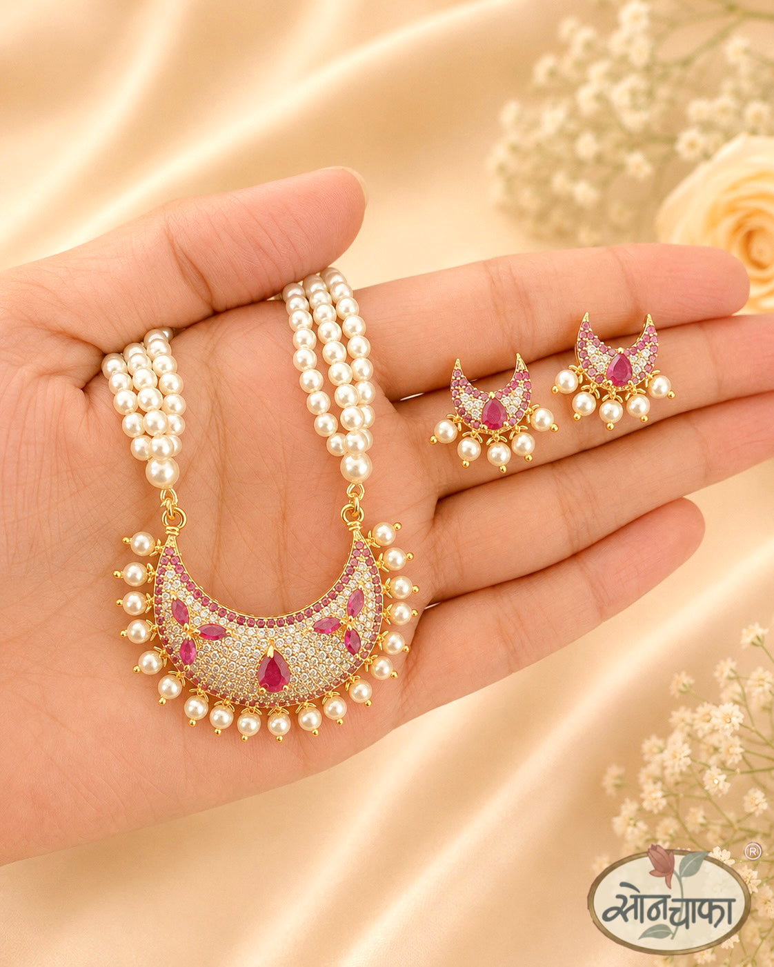 STUNNING MOTI NECKLACE