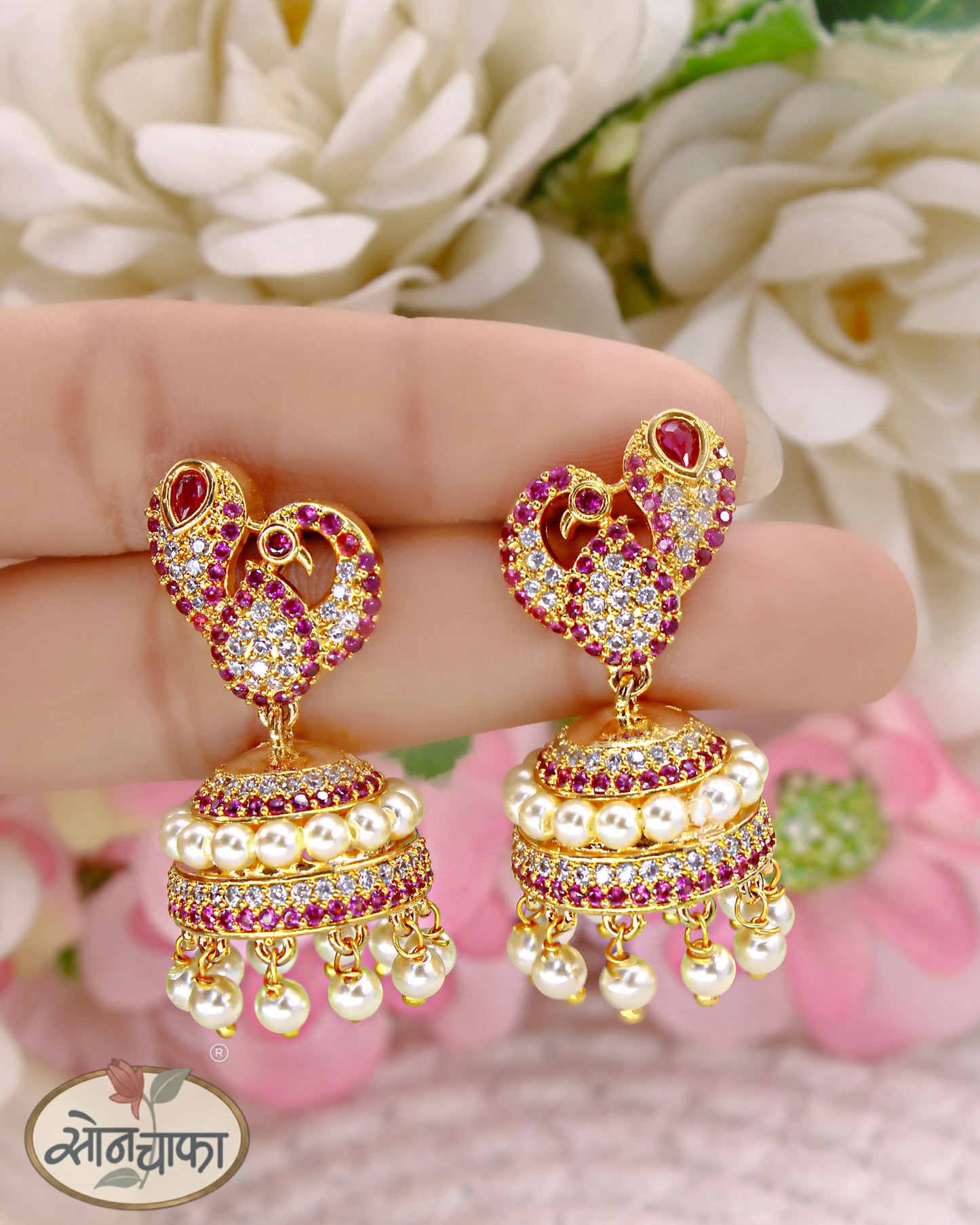 BRILLIANT PEACOCK JHUMKI