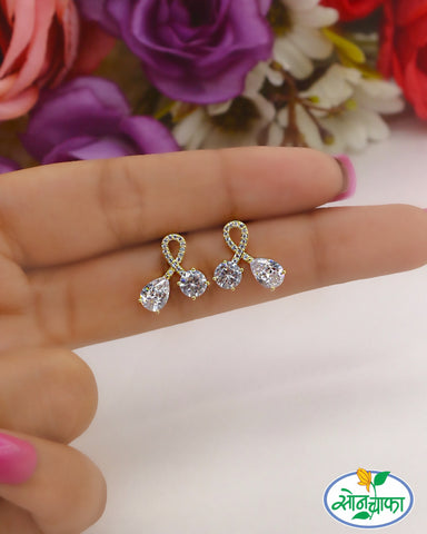 CURVY GLAMOR DIAMOND EARRINGS