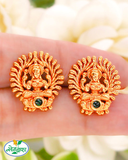 GODDESS LAXMI DESIGNER EARRINGS
