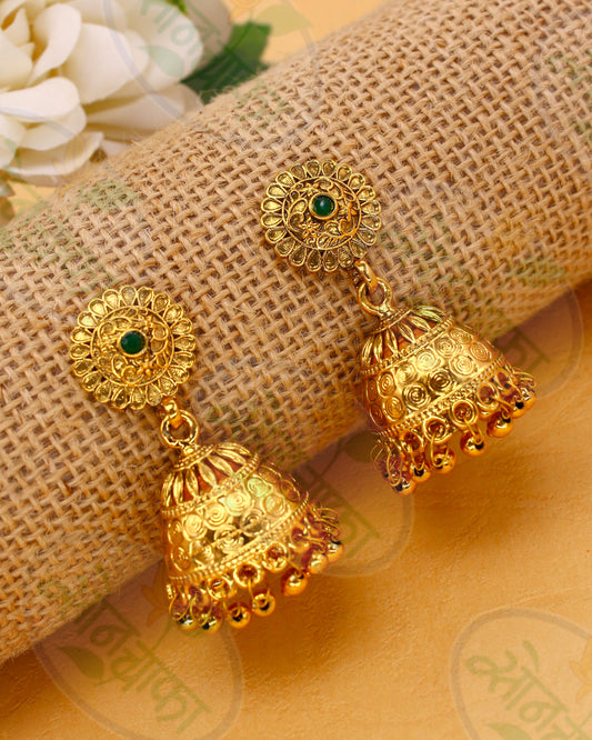 ADORABLE FLORAL JHUMKA EARRINGS