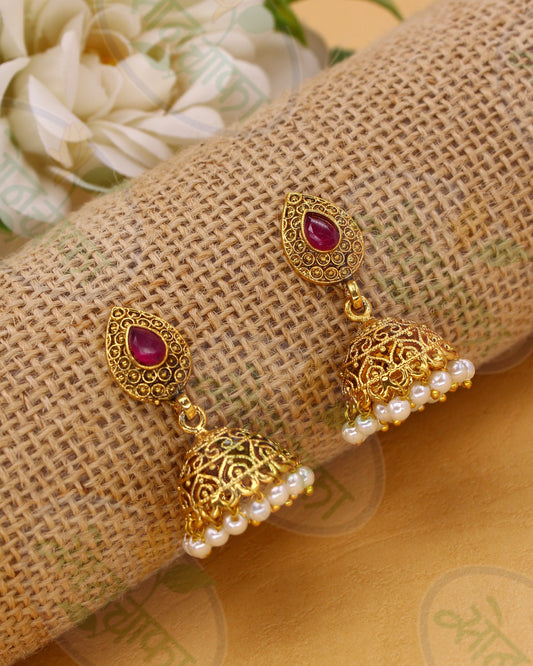 BEAUTIFUL DROPLET JHUMKA EARRINGS