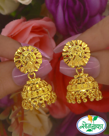 ADORABLE GOLD PLATED JHUMKI