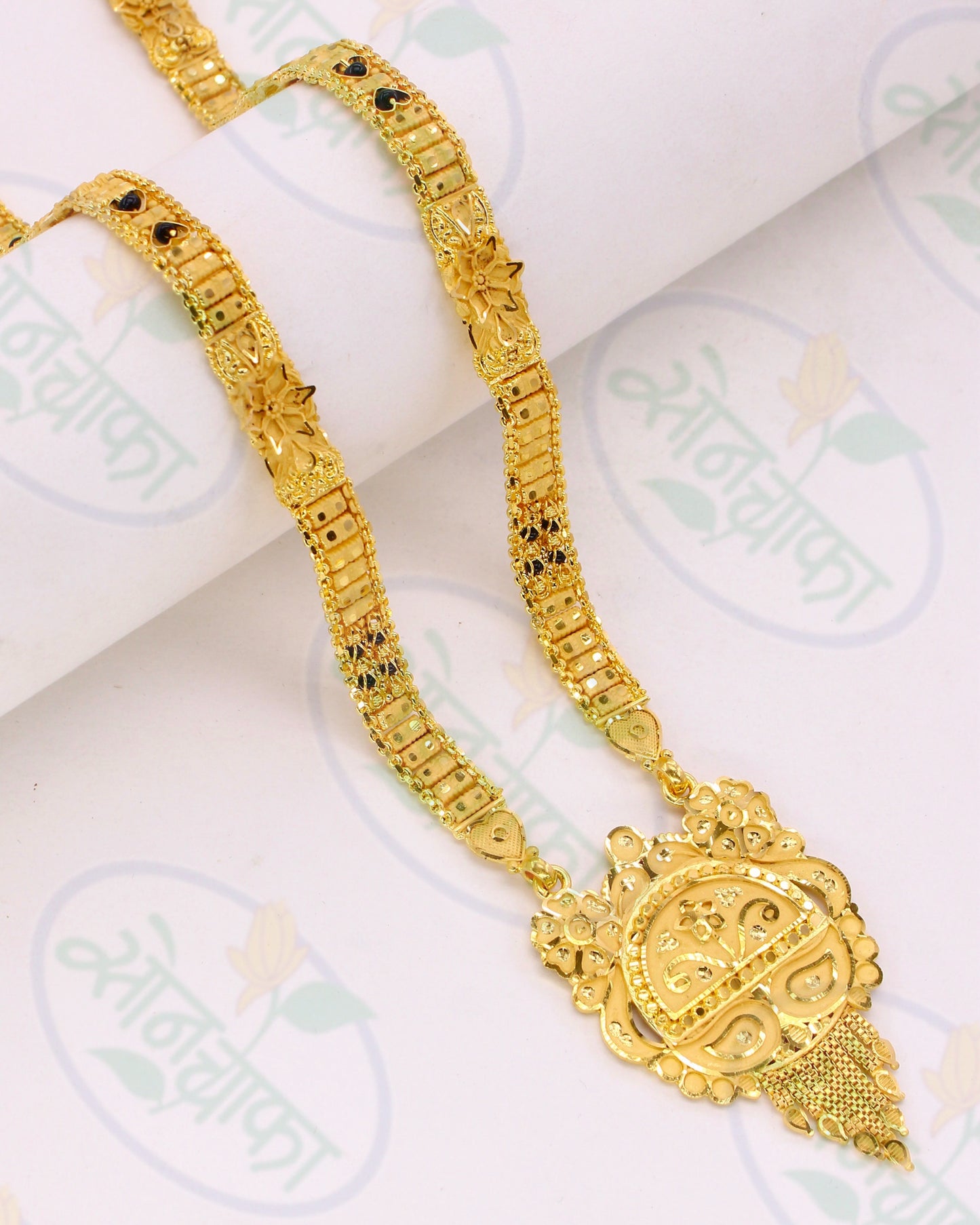 DELICATE FLOWER GOLD PLATED MANGALSUTRA