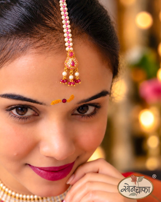ROYAL PINK PEARL BINDI