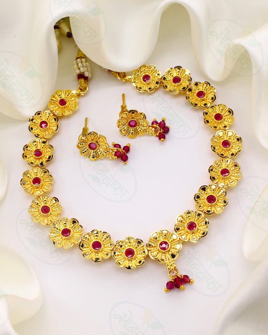 FLORAL DESIGNER NECKLACE