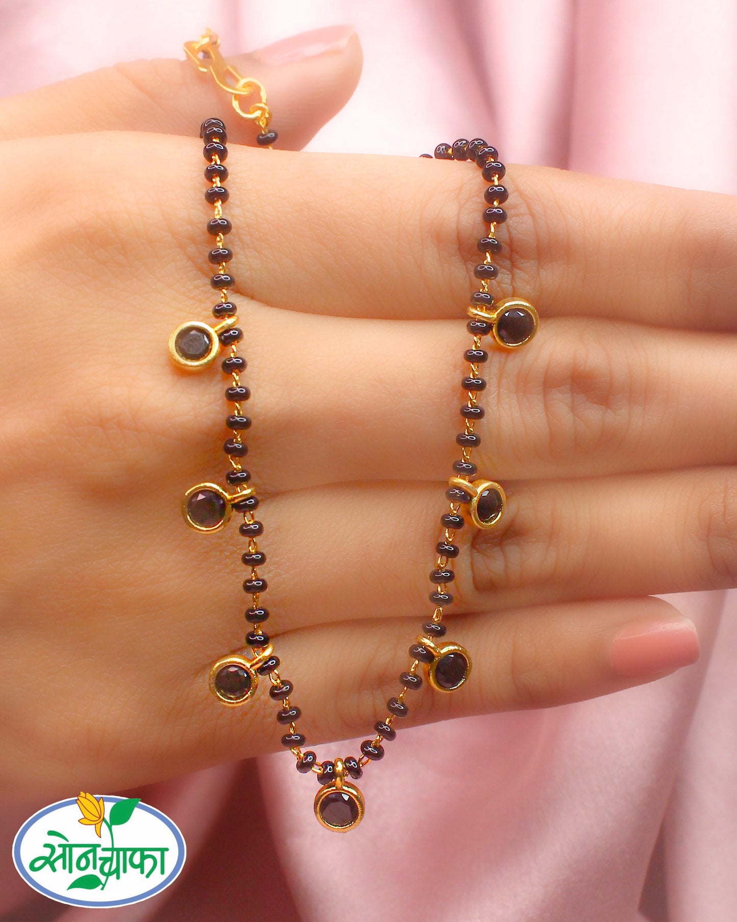 BLACK BEADS DESIGNER MANGALSUTRA