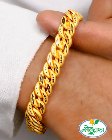 SIMPLE ELEGANT GOLD PLATED MEN'S BRACELET