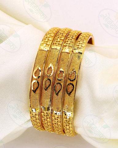 GOLDEN GLEAM ANTIQUE BANGLES