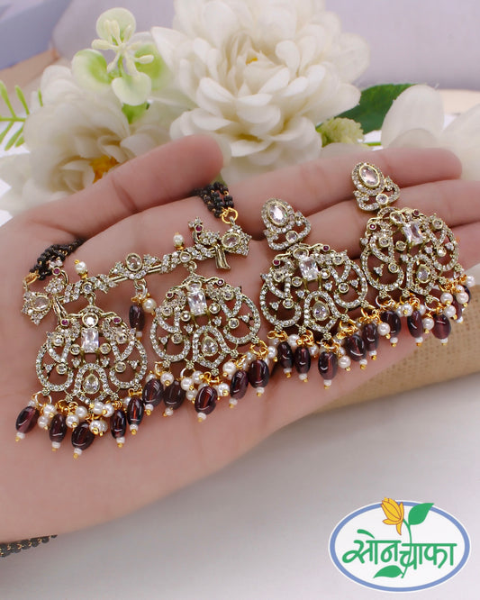 EXCLUSIVE WHITE STONE MANGALSUTRA