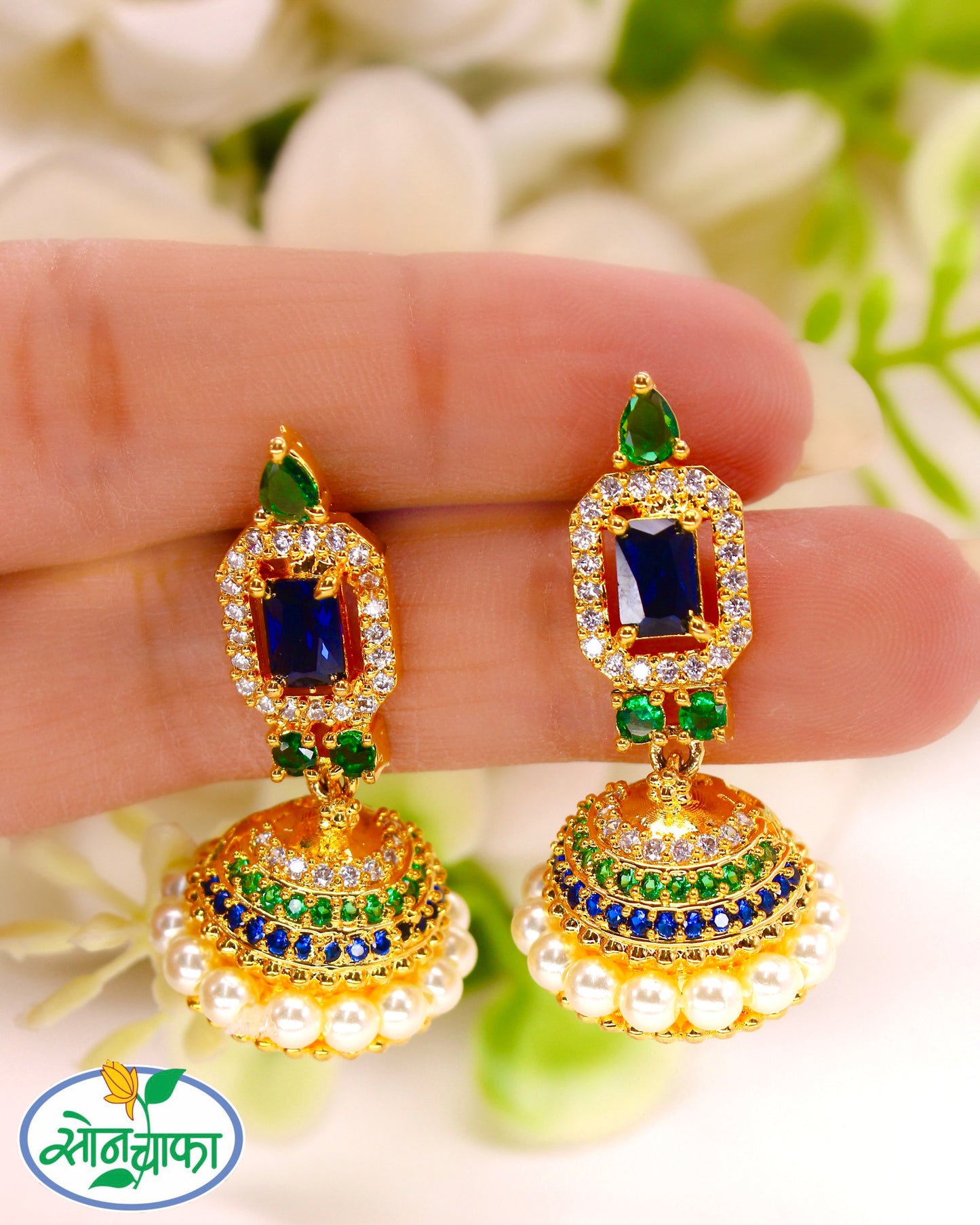 TRENDY MOTI EARRINGS
