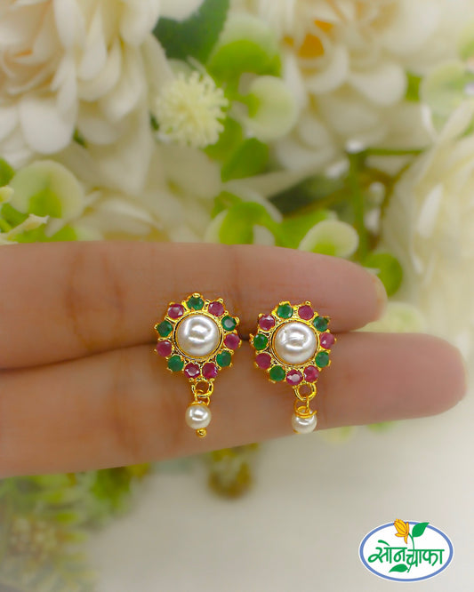 PRETTY NAVRATNA EARRINGS