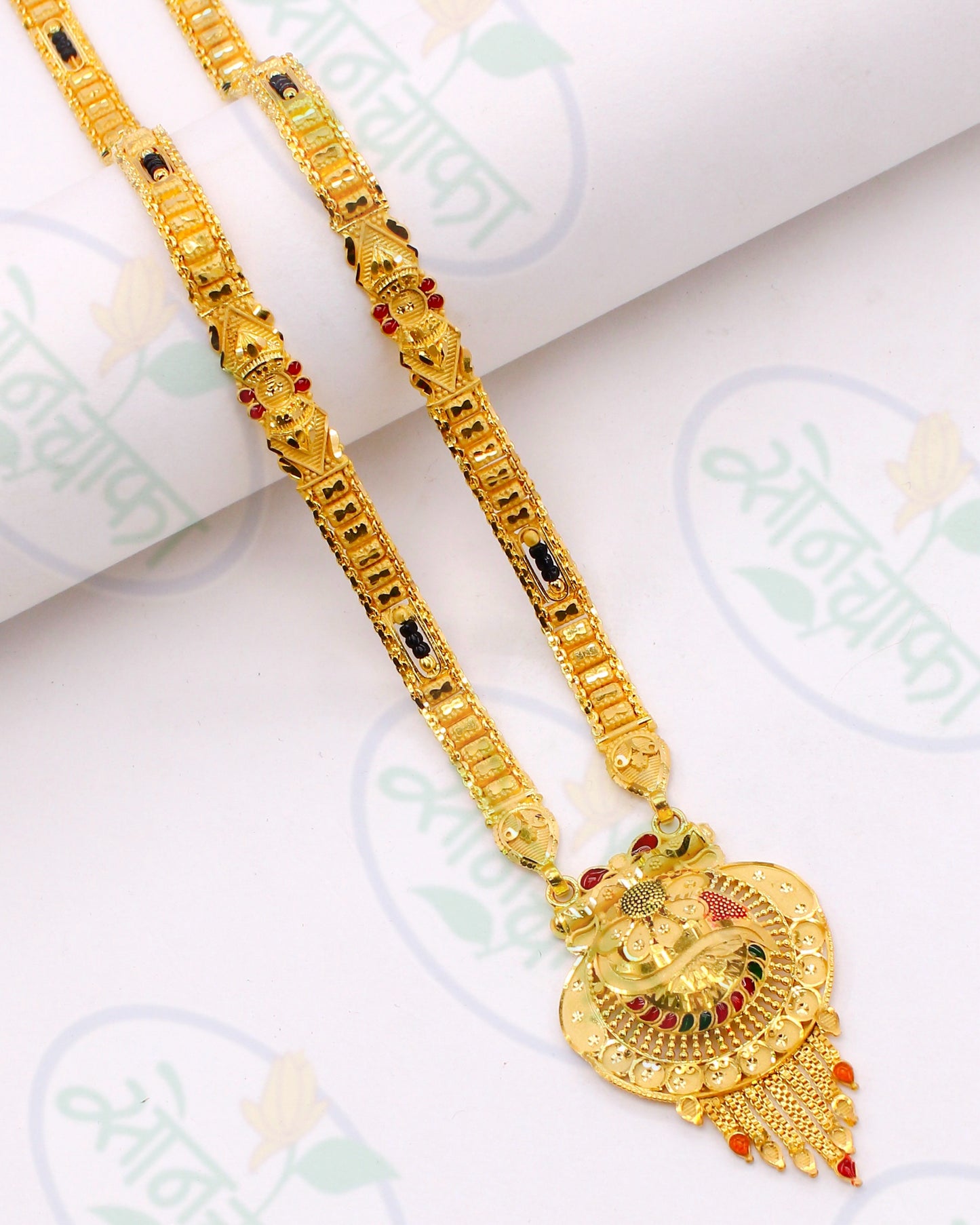 CARVED BEADS MANGALSUTRA