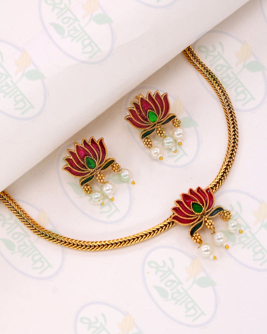 LOTUS DESIGNER NECKLACE
