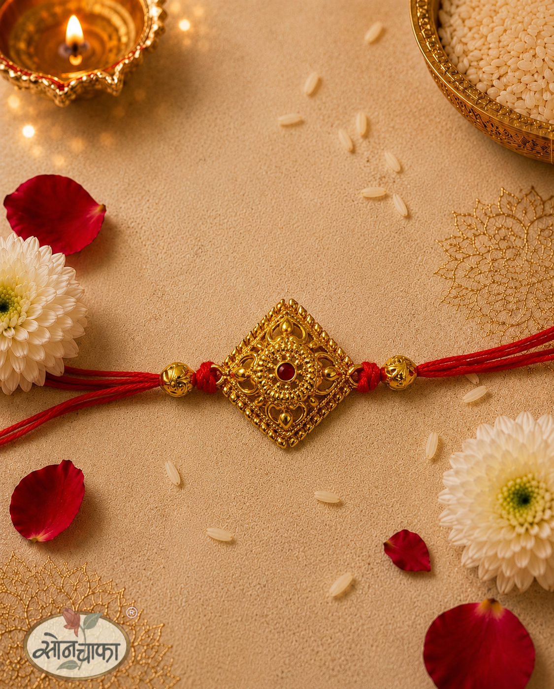 SQUARE DESIGNER RAKHI