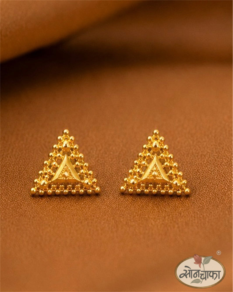 TRIANGLE DESIGNER EAR STUDS