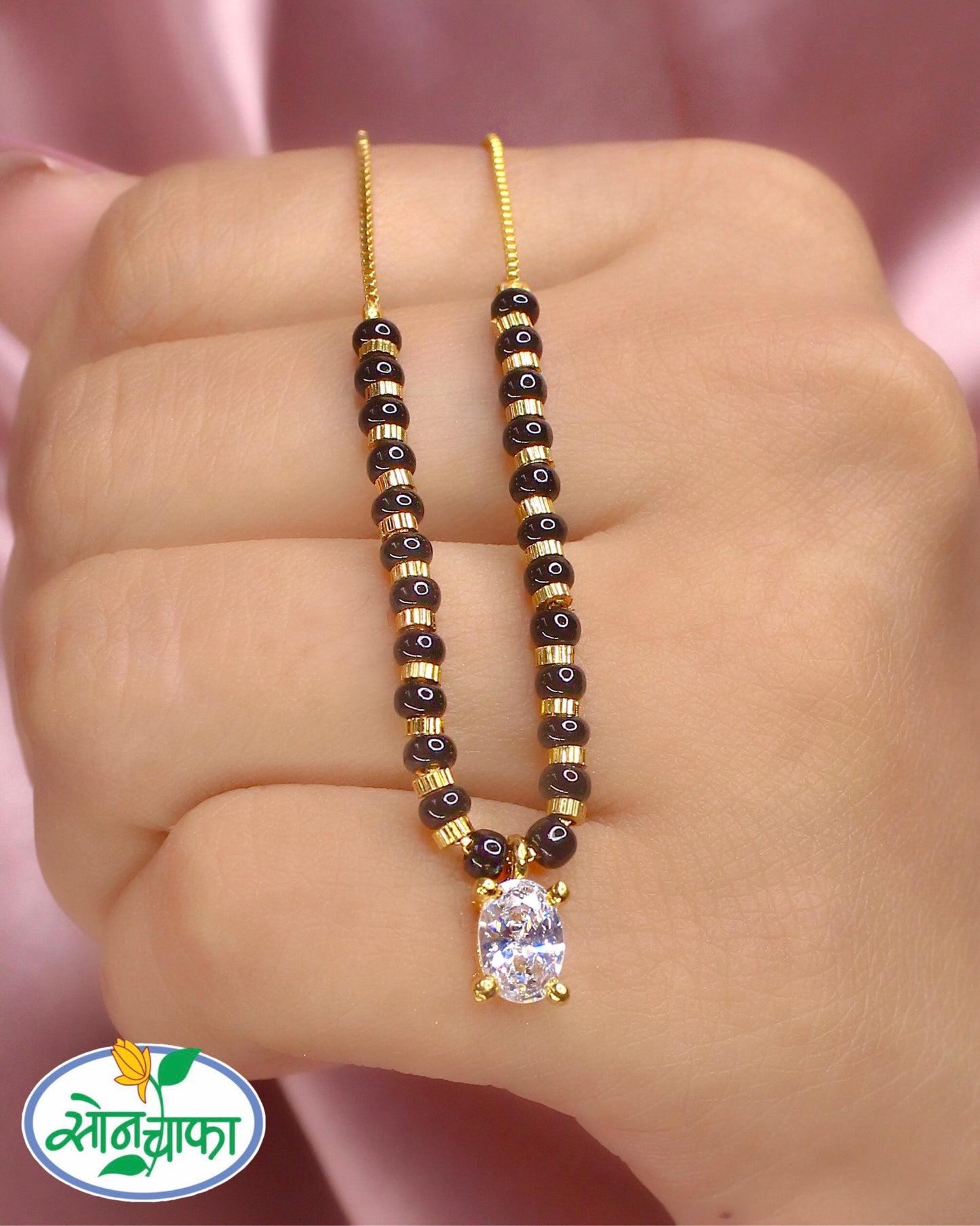 BLACK BEADS DESIGNER MANGALSUTRAt