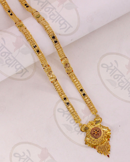 PATTI PATTERN GOLD PLATED MANGALSUTRA