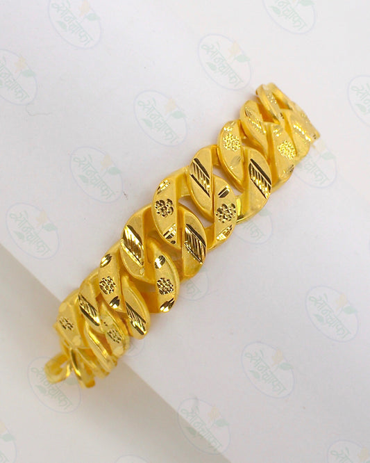 STUNNING GOLD PLATED MEN'S BRACELATE