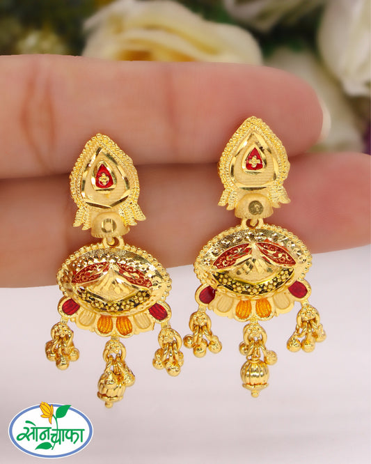 CLASSICAL GOLDEN BEADS EARRINGS
