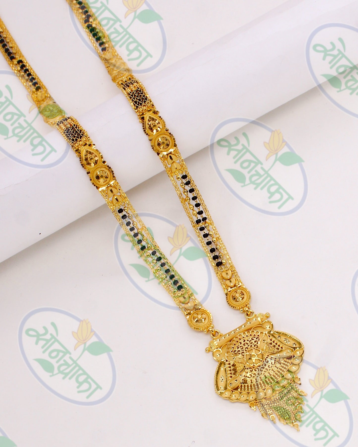 IMPRESSIVE GOLD PALTED MANGALSUTRA
