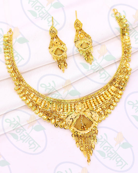 FLORET WITH LEAF DESIGNER NECKLACE