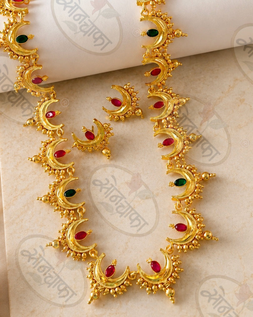 TRADITIONAL HALF MOON DESIGNER NECKLACE