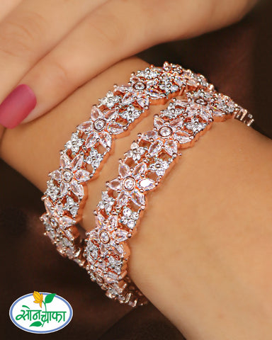 FLORAL TOUCH TRENDY BANGLES