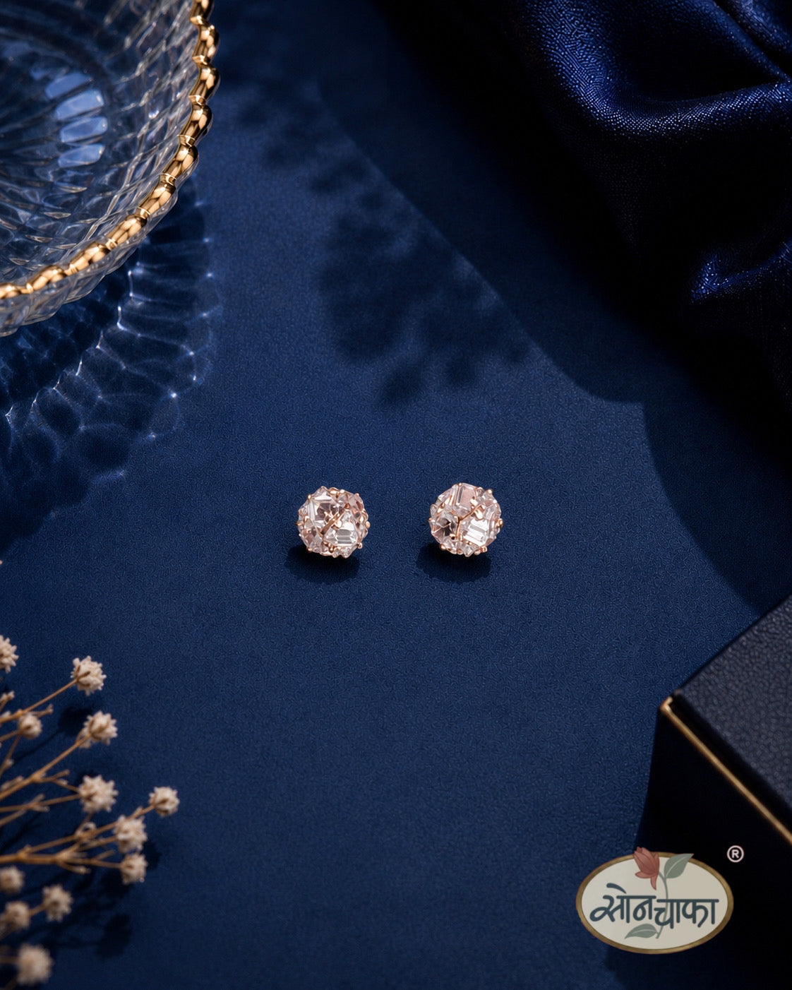 BLOOSOM DIA EAR-STUD