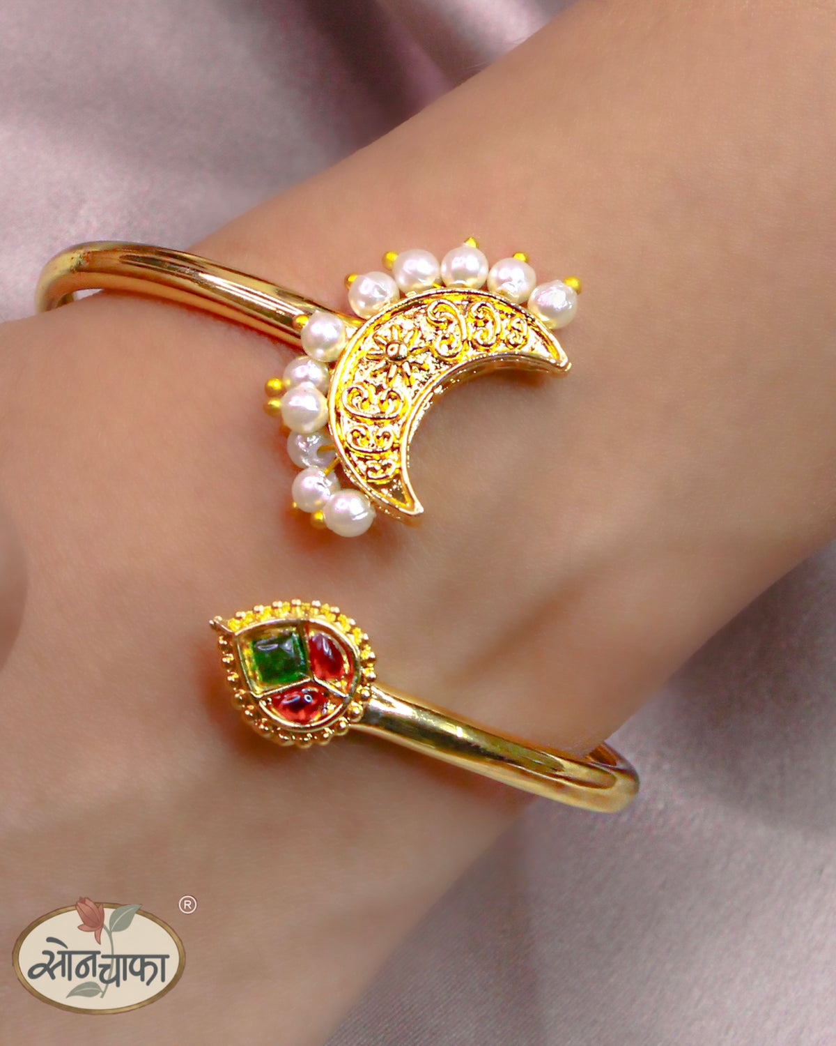 IMPRESSIVE DESIGNER PEARL BEADS KADA