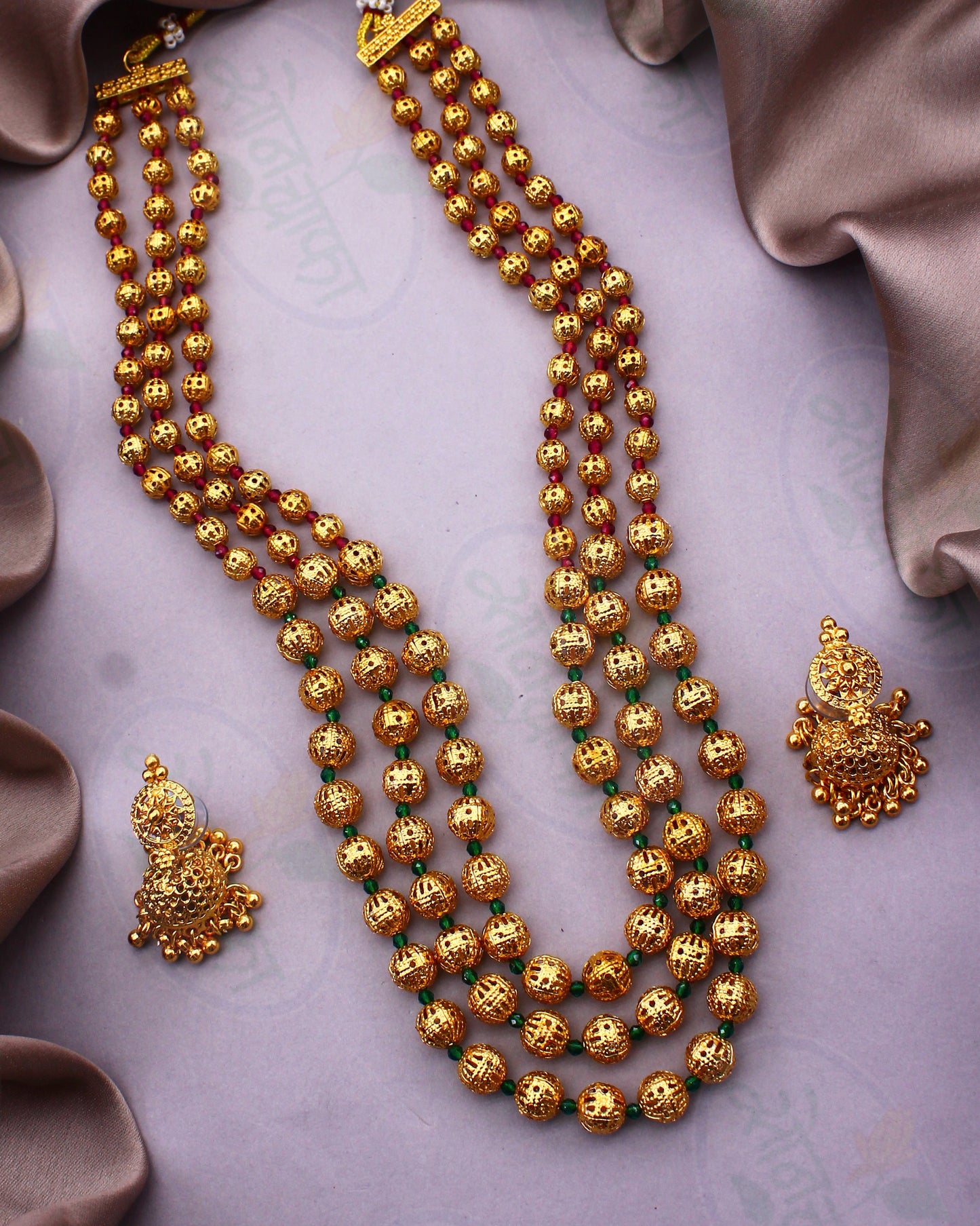 GOLDEN BEADED ANTIQUE NECKLACE