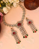 TRADITIONAL EXQUISITE PINK STONE NECKLACE