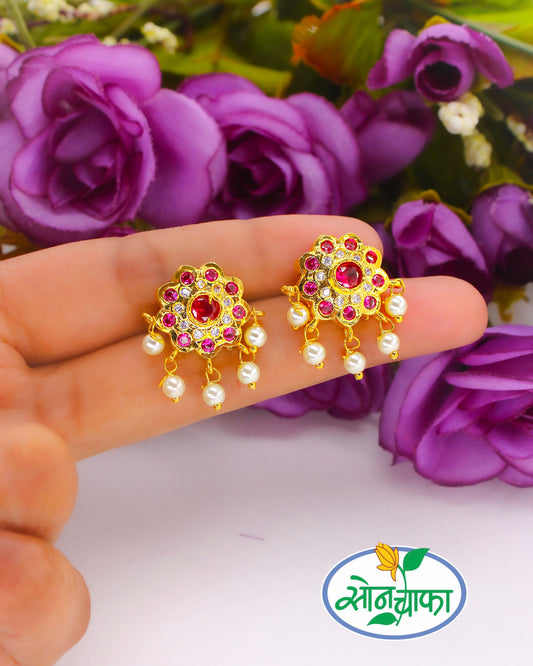 GOLDEN GRACE PEARL EARRINGS