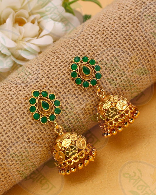 IMPRESSIVE DROPLET JHUMKA EARRINGS