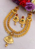 PREETY GLOSSY LAYERED RAJWADI NECKLACE