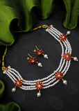 ELEGANT FORAL PEARL NECKLACE