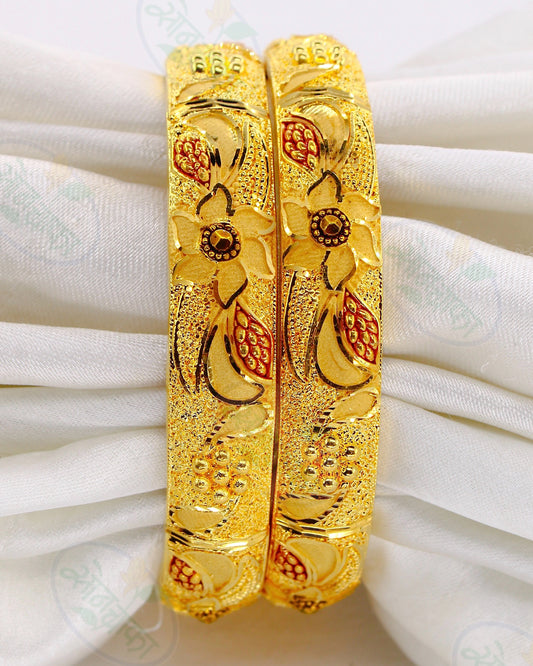 FLORESCENCE GOLD PLATED BANGLES