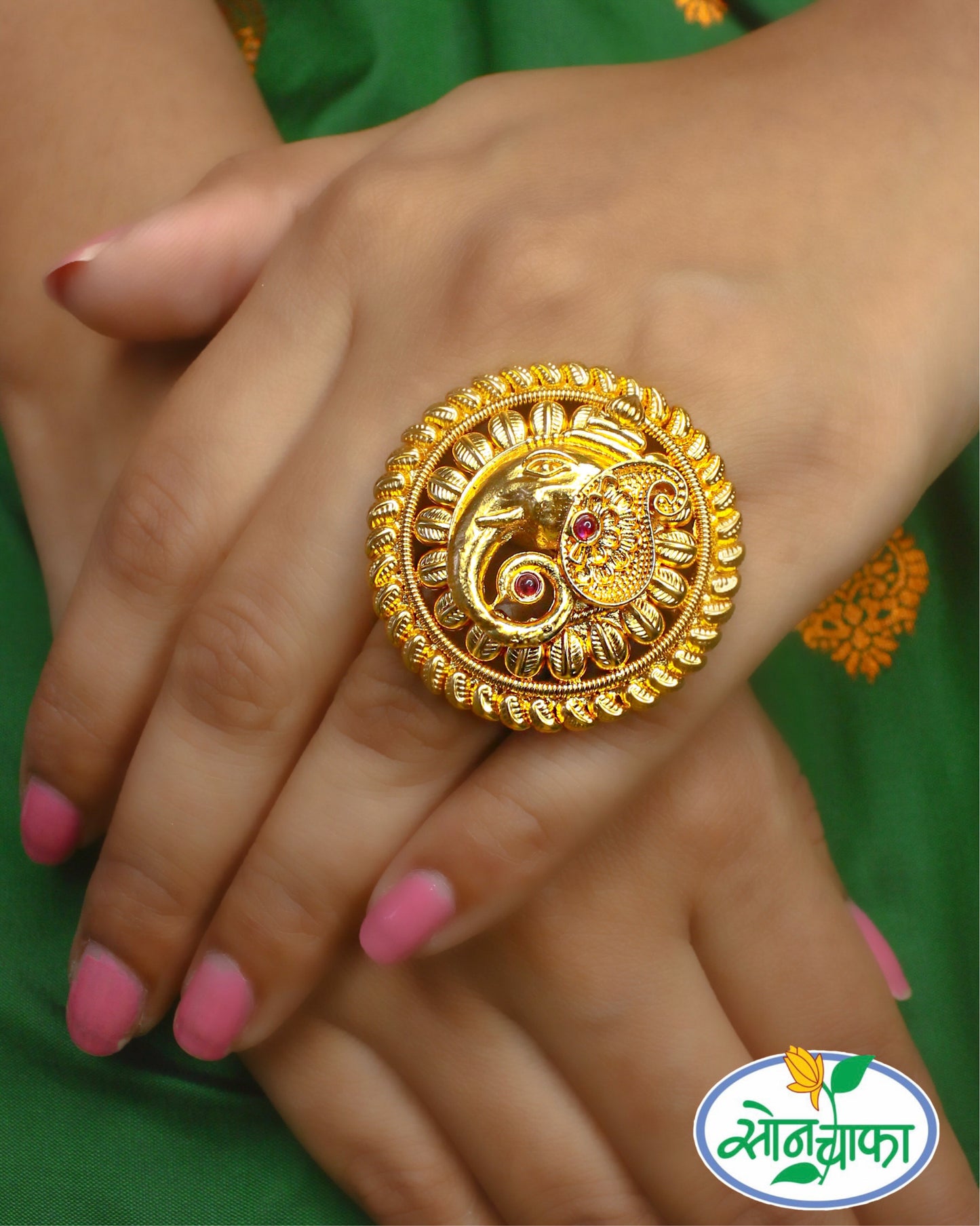 GODDESS GAJMUKH FINGER RING